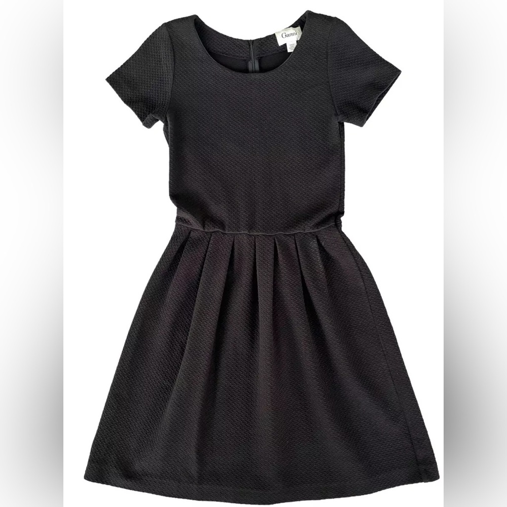 Ganni black mini dress